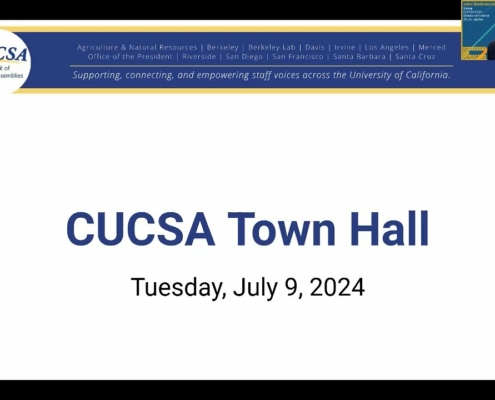 Welcome graphic for July 2024 Town Hall